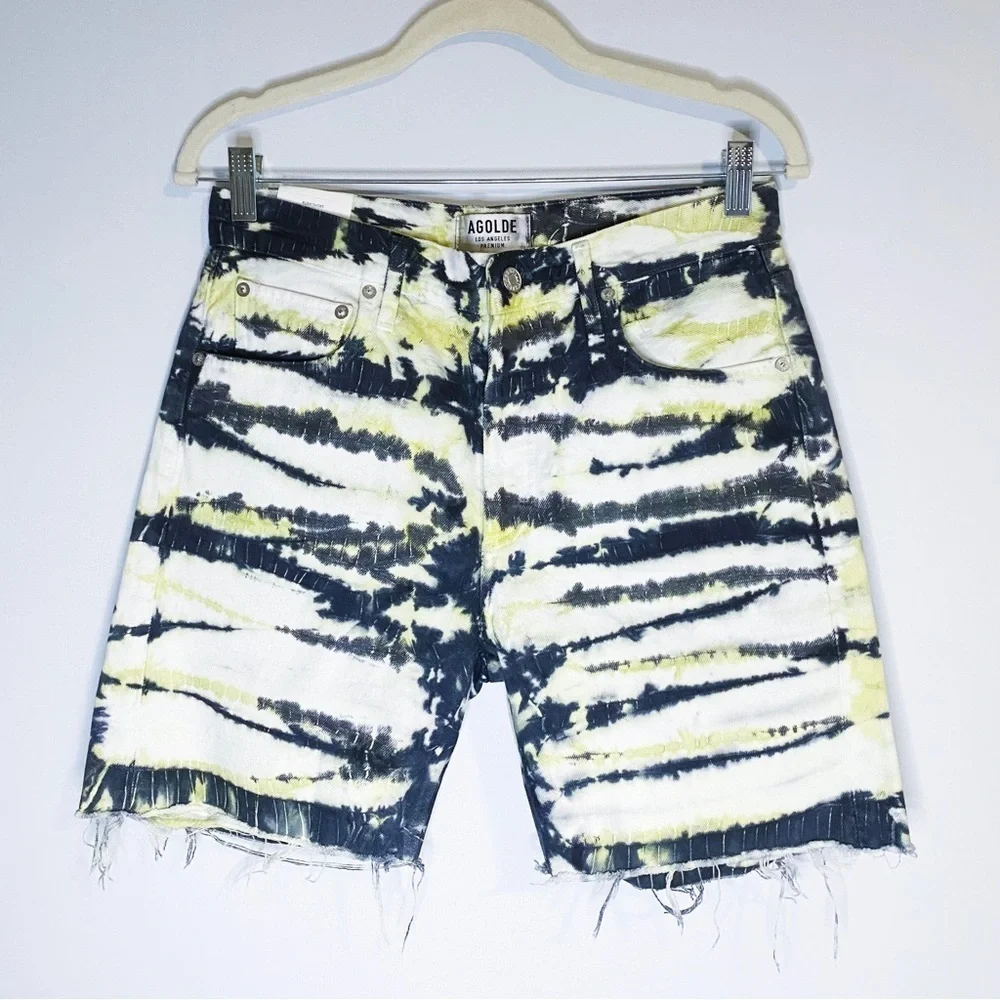 Agolde - Tie Dye Denim Shorts